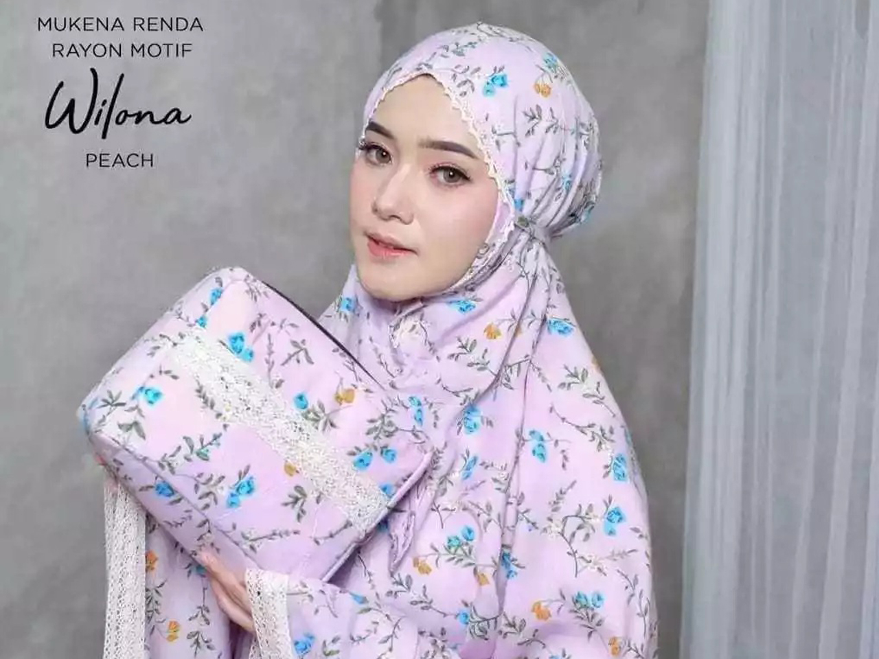 Mukena Dewasa Motif Renda Rayon Adem